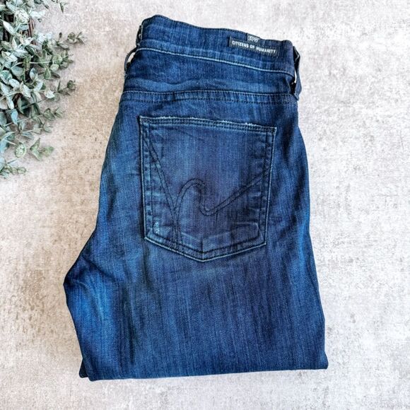 Citizens Of Humanity Dark Wash Low Rise Skinny Jean Size 26 - Picture 1 of 9
